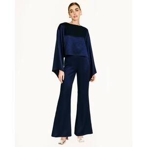 NEW LINE AND DOT avanelle long sleeve top in navy